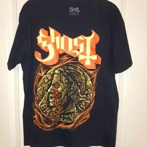 Ghost Black and Orange Short Sleeve Tee, Unisex M